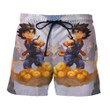 Dragon Ball Kid Goku Flying Nimbus Fan Art Style Cool Summer Shorts