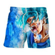 Dragon Ball Goku God Blue Angry Portrait Fan Art Shorts