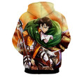 Attack On Titan Exhausted Levi Full Print Fan Art Hoodie