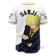 3D Anime One Piece Sanji Custom Fandom White Baseball Tee VA301444