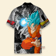 3D Anime Dragon Ball Goku Blue Custom Fandom Hawaiian Shirt VA306002
