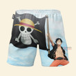 One Piece Monkey D Luffy Straw Hat Pirate Logo Boardshorts