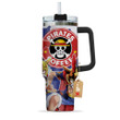Custom Name Anime One Piece Monkey D. Luffy Dressrosa Arc - Personalized 40oz Tumbler Cup
