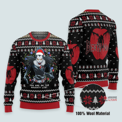 3D Anime Death Note Ryuk Custom Fandom Ugly Christmas Sweater VA310157