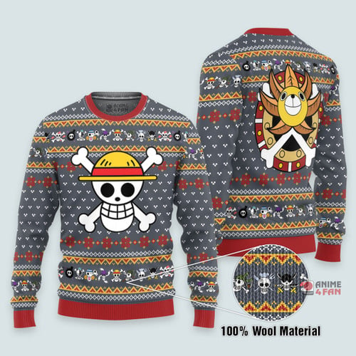 3D Anime One Piece Straw Hat Priate Custom Fandom Ugly Christmas Sweater VA310165