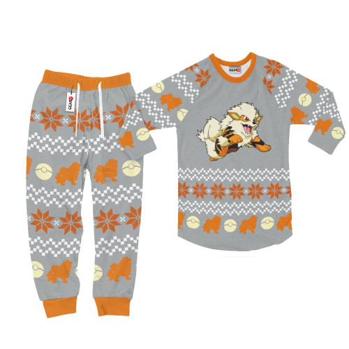 Arcanine Christmas Pajamas Set- Custom Anime Sleepwear