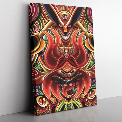 Trippy Naruto Baryon Mode Boruto Vertical Canvas Print Wall Art