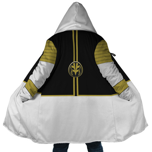 White Ranger Mighty Morphin Power Rangers Hooded Cloak Coat
