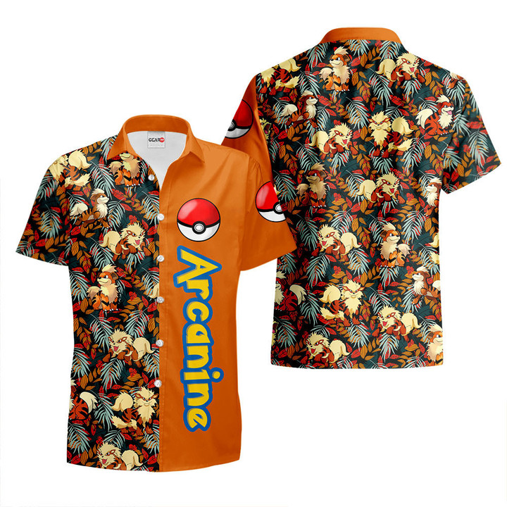 Arcanine Hawaiian Shirts Custom Anime Merch Clothes NTT0202