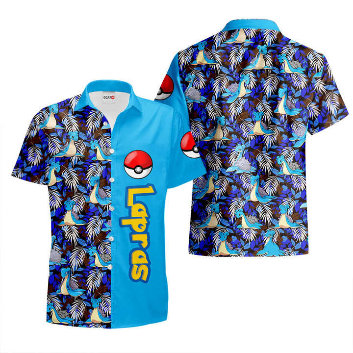 Lapras Hawaiian Shirts Custom Anime Merch Clothes NTT0202