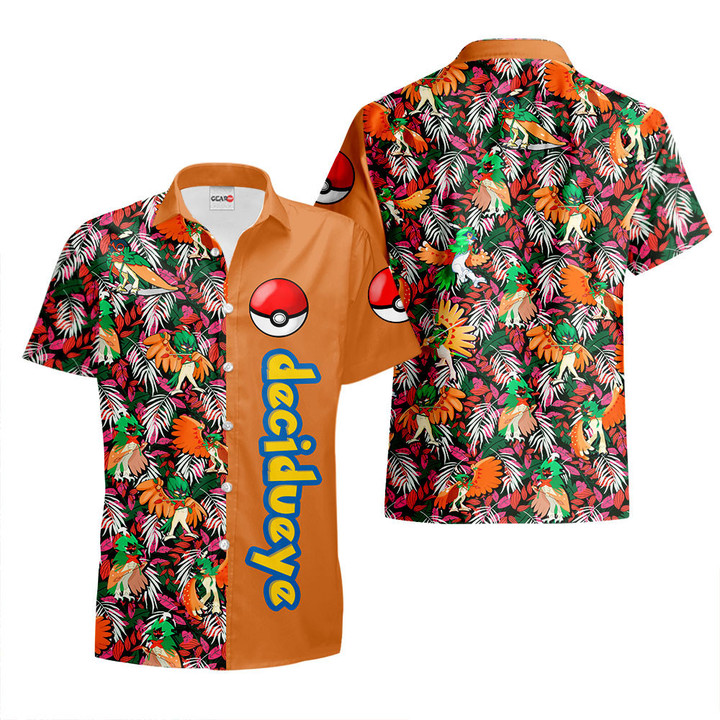 Decidueye Hawaiian Shirts Custom Anime Merch Clothes NTT0202