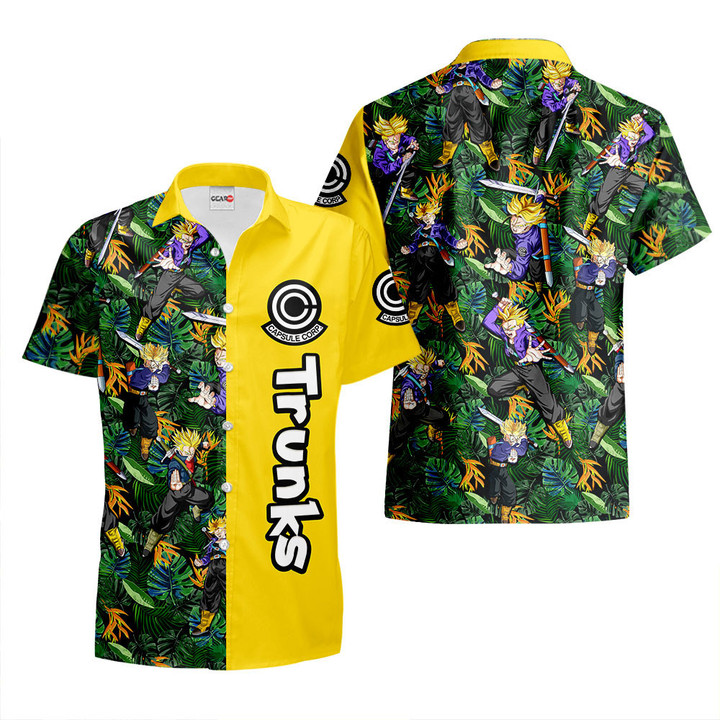 Trunks Super Saiyan Hawaiian Shirts Custom Anime Merch Clothes NTT0202