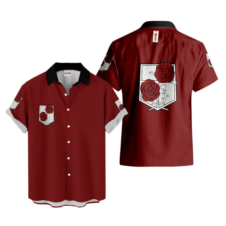 Garrison Regiment Uniform Hawaiian Shirts Custom AOT Anime Clothes NTT0302