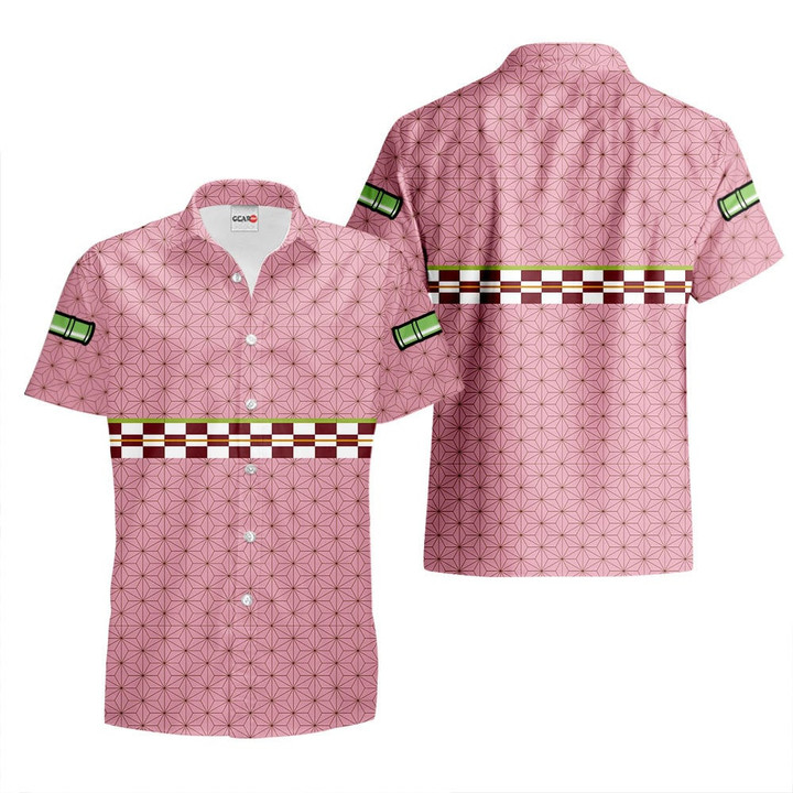 Nezuko Hawaiian Shirts Custom Anime Merch Clothes NTT0202