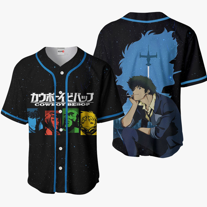 Cowboy Bebop Spike Spiegel Baseball Jersey Shirts Custom Anime Merch Clothes HA0601