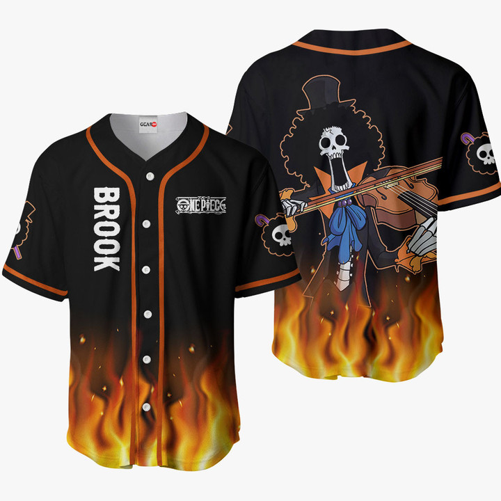 Brook Baseball Jersey Shirts Custom OP Anime