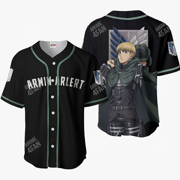 3D Anime Attack On Titan Armin Arlert Custom Fandom Baseball Tee