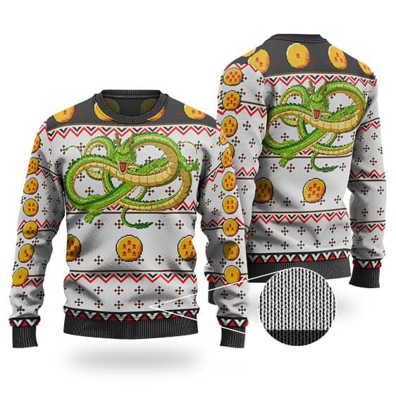 Shenron Seven Dragon Balls Ugly Christmas Sweater