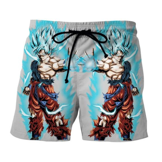 Dragon Ball Goku Super Saiyan God Blue SSGSS Cool Design Summer Shorts