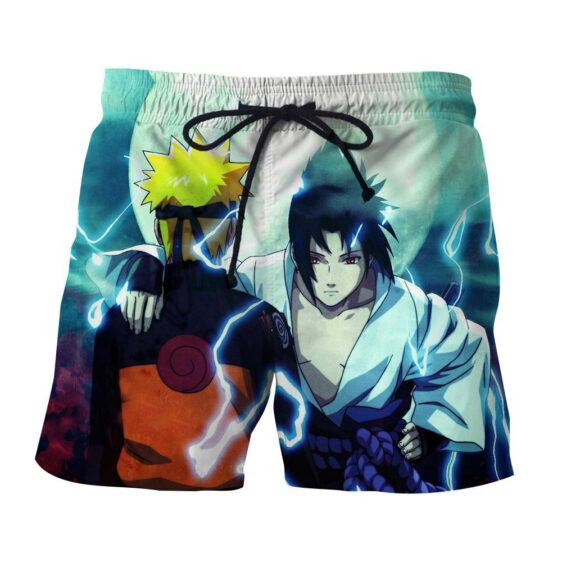Naruto Shippuden Sasuke Come Back Vibrant Print Shorts