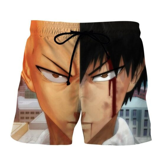 One-Punch Man Saitama Two Faces Dope Style Full Print Short