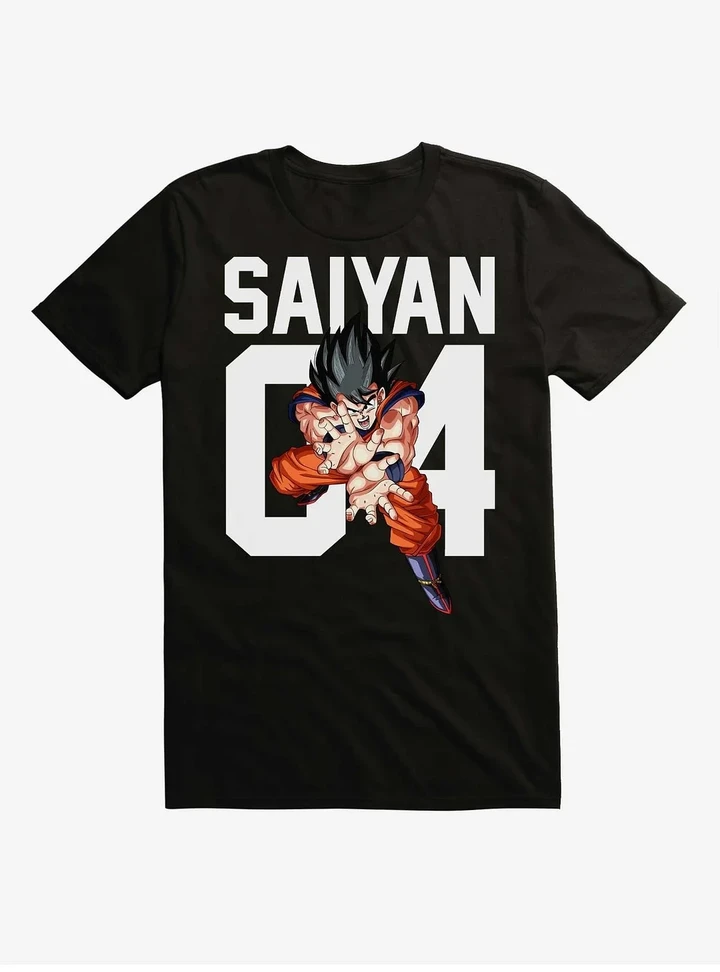 3D Anime Dragon Ball Goku Saiyan Tee Number Custom Fandom Unisex Tshirt