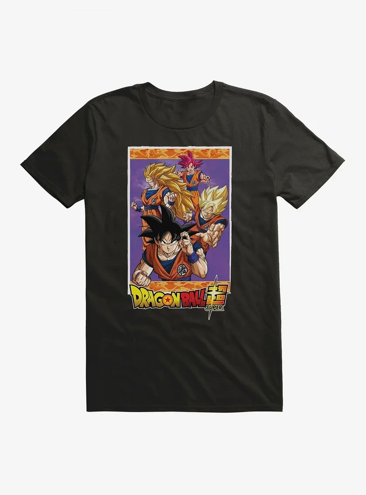 3D Anime Dragon Ball Goku Super Transformations Custom Fandom Unisex Tshirt