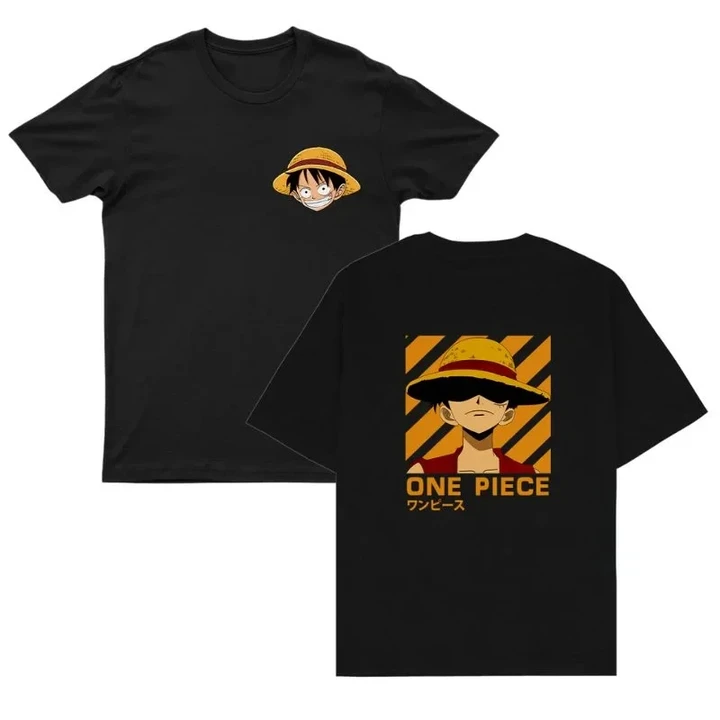 3D Anime One Piece Monkey D. Luffy Face Custom Fandom Unisex Tshirt