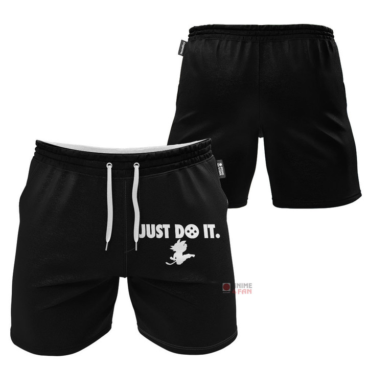 Just Do It Slogan Dragon Ball Kid Goku Dope Black Shorts VA308413