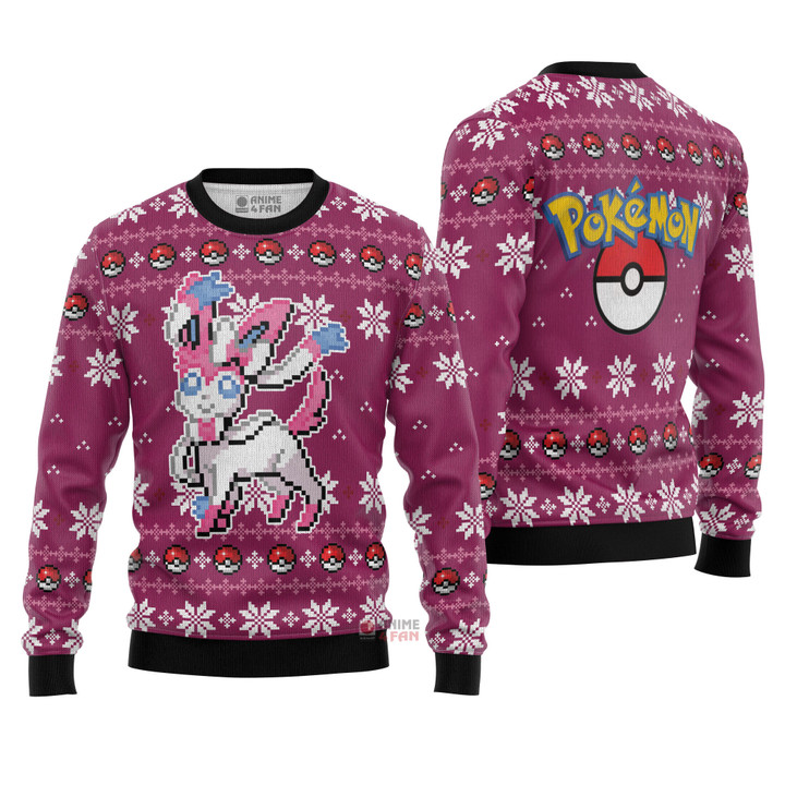 3D Anime Pokemon Sylveon Custom Fandom Ugly Christmas Sweater VA309088