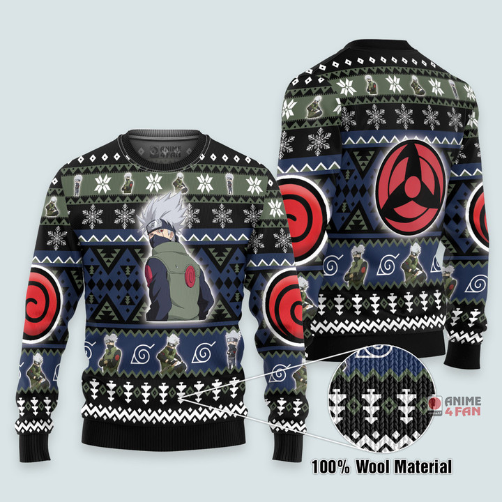 3D Anime Naruto Shippuden Hatake Kakashi Custom Fandom Ugly Christmas Sweater VA310144