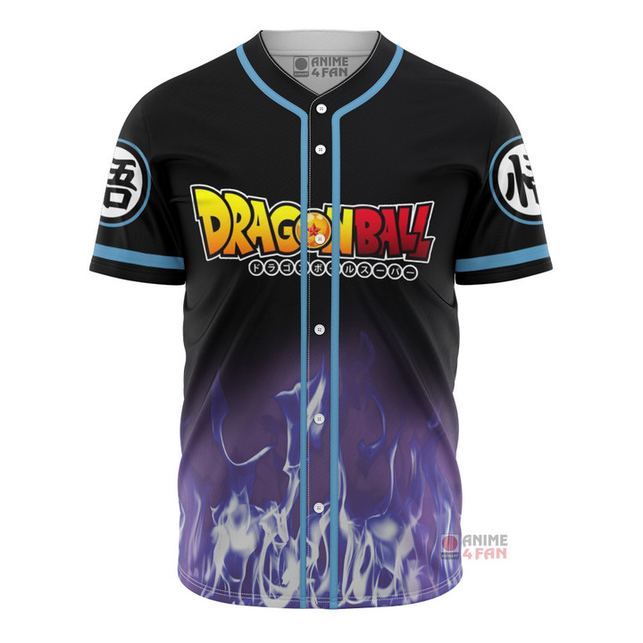 3D Anime Dragon Ball Goku Ultra Instinct Purple Fire Custom Fandom Baseball Tee VA301010