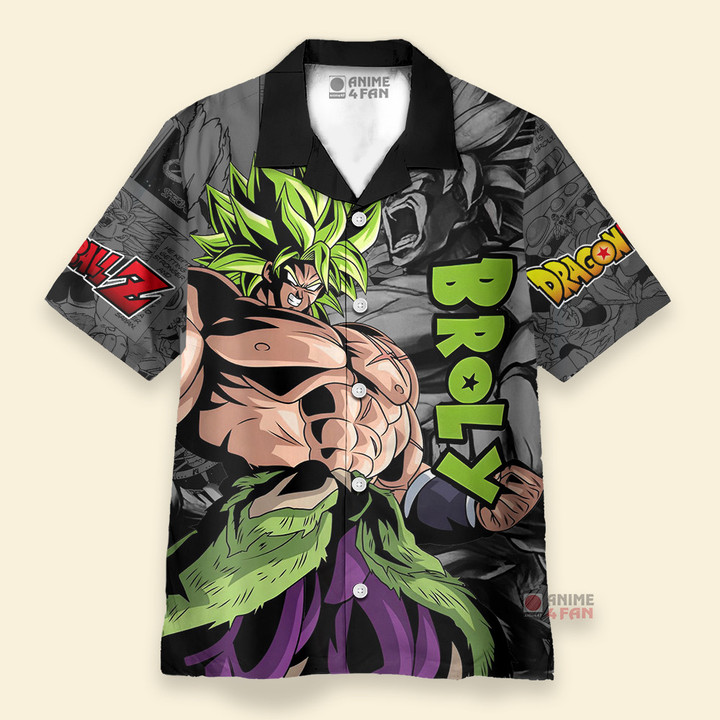 3D Anime Dragon Ball Broly Ready Fight Custom Fandom Hawaiian Shirt