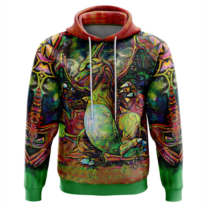 3D Anime Pokemon Trippy Charizard Custom Fandom Hoodie