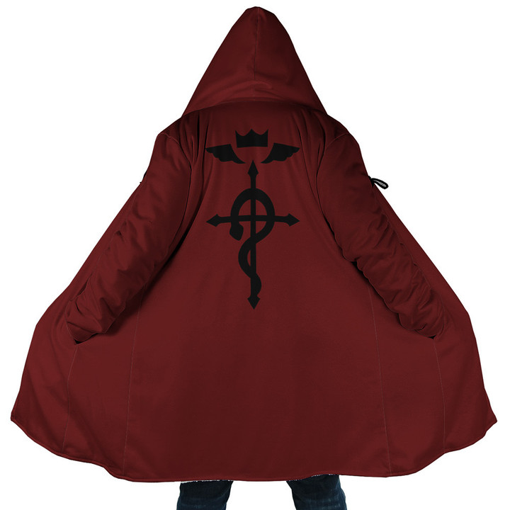 Edward Elric Fullmetal Alchemist Hooded Cloak Coat VA310035