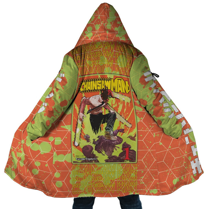Volume 1 Denji Chainsaw Man Hooded Cloak Coat