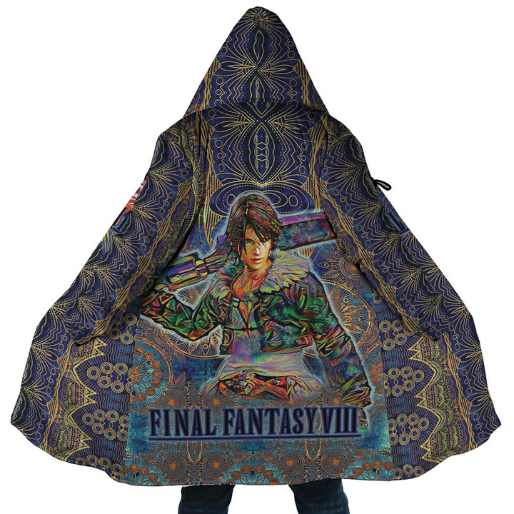 Trippy Squall Final Fantasy 8 Hooded Cloak Coat