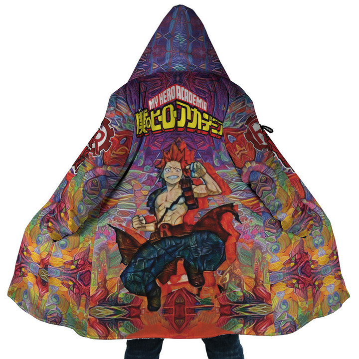Trippy Kirishima Red Riot My Hero Academia Hooded Cloak Coat
