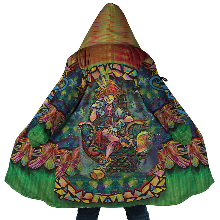 Trippy Sora Kingdom Hearts Hooded Cloak Coat