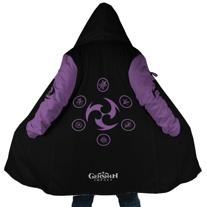 Keqing 2 Genshin Impact Hooded Cloak Coat