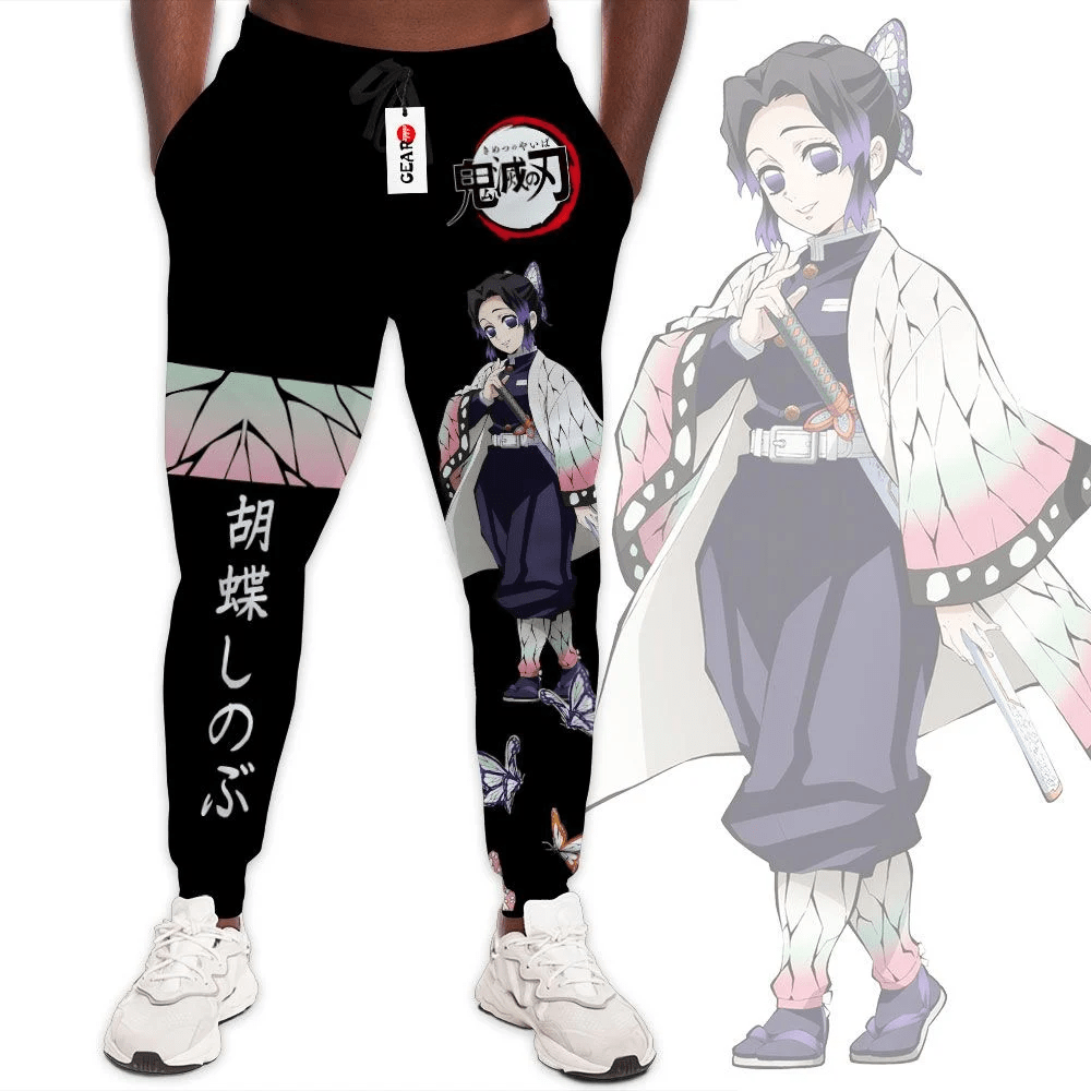 Shinobu Kocho Jogger Pants Custom Anime Kimetsu Sweatpants - Anime4Fan