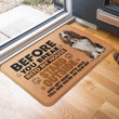 Before You Break Into My House Stand Basset Hound Superior Doormat