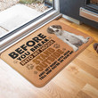 Liver And White English Springer Spaniel Before You Break Into My House Stand Superior Doormat