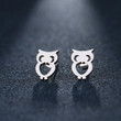 Sterling Silver Owl Stud Earrings | Owl Stud Earrings Gold