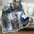 3D vivid owl print Sherpa throw Blanket | Sofa Quilt Cover Travel Bedding