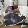 Cute Cat 3D Printing Plush Fleece Blanket