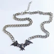 Fashion Vintage Punk Gothic Bat Chain Necklace