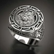 Vintage Relief Ancient Wolf Head Ring