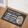 Owl To DO List Today Premium Doormat