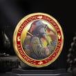 Souvenir Coin American Firefighter Patron Saint San Voro Commemorative Coin Painted Emblem